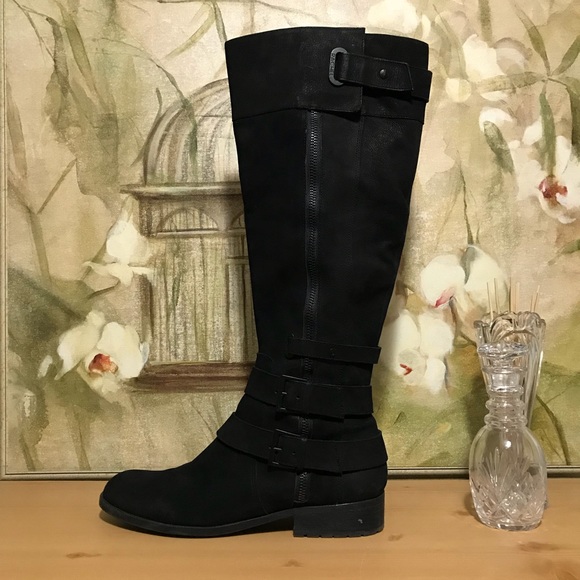 RACHEL Rachel Roy Tall Black Leather Boot - Picture 4 of 7